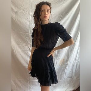 PIA TJELTA Black Cotton Dress